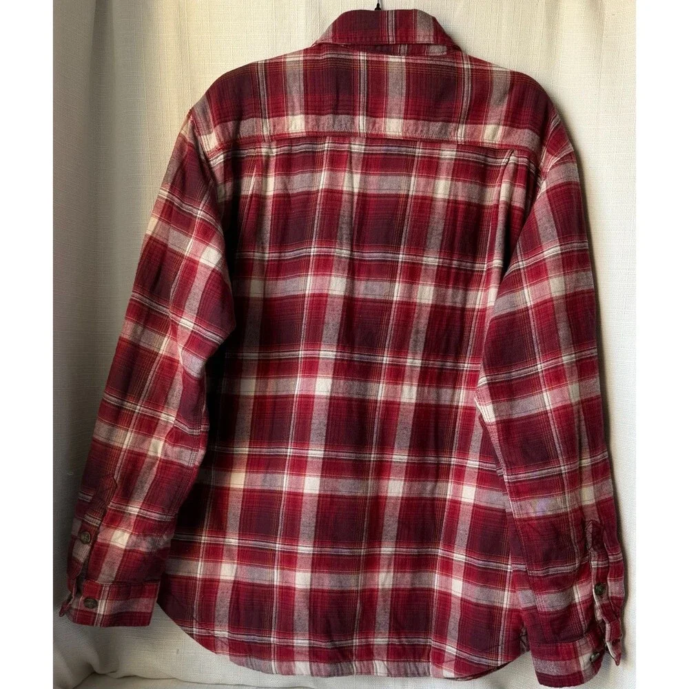Carhartt Rugged Flex Fleece Lined Flannel Shirt Jacket Men's L Plaid NWT